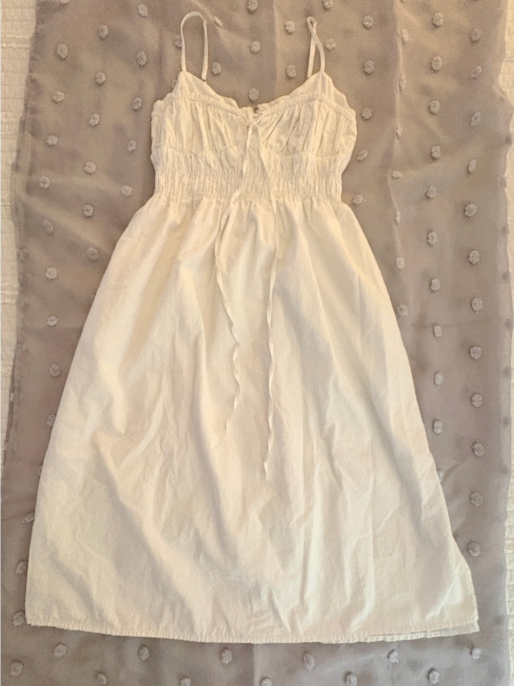 Cottagecore Dream White Smocked Maxi / Midi Sundress